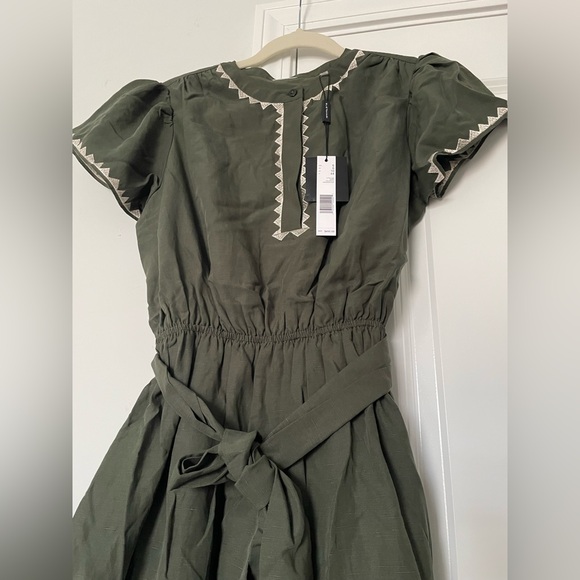 Elie Tahari Maxi Dress Women 6 Boho Embroidered Kalamata Fairy Belted Tiered NWT - Picture 6 of 16